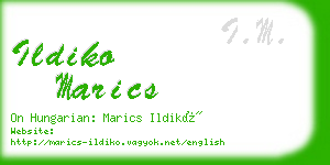 ildiko marics business card